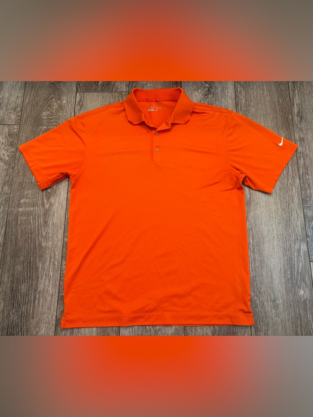 Nike Dry Fit Orange Polo Shirt- Size M